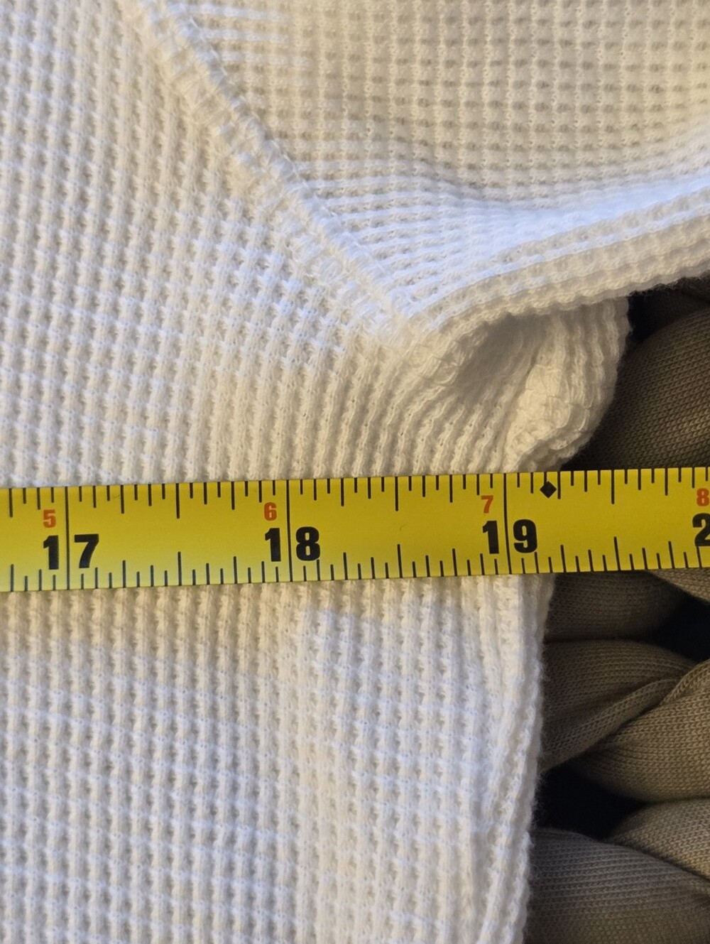 Uniqlo Men's Waffle Crew Neck Shirt Long Sleeve White Small Cotton Blend - Picture 5 of 6